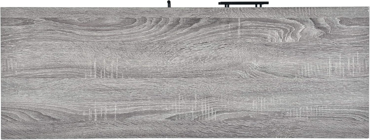 Brown Oak Black 6 Shelf Cabinet V919712