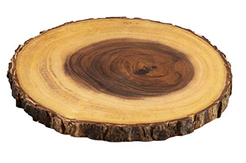 Natural Acacia Wood Live Edge Serving Platter C7084
