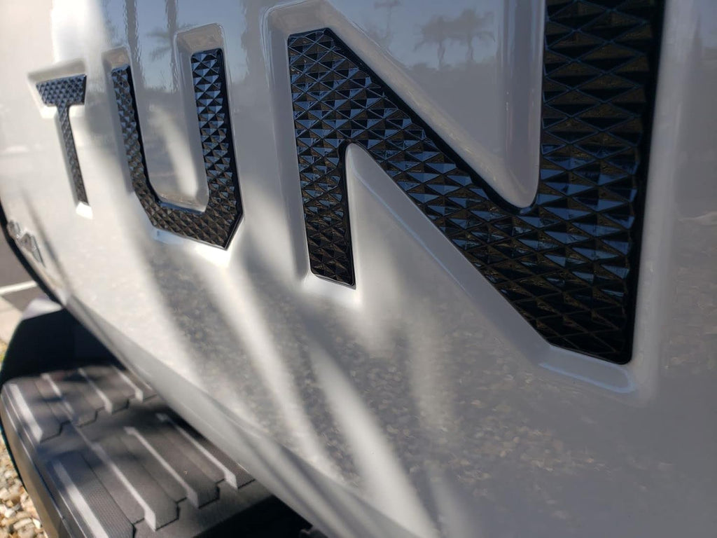 Chrome and Black Tailgate Letter Inserts T96705