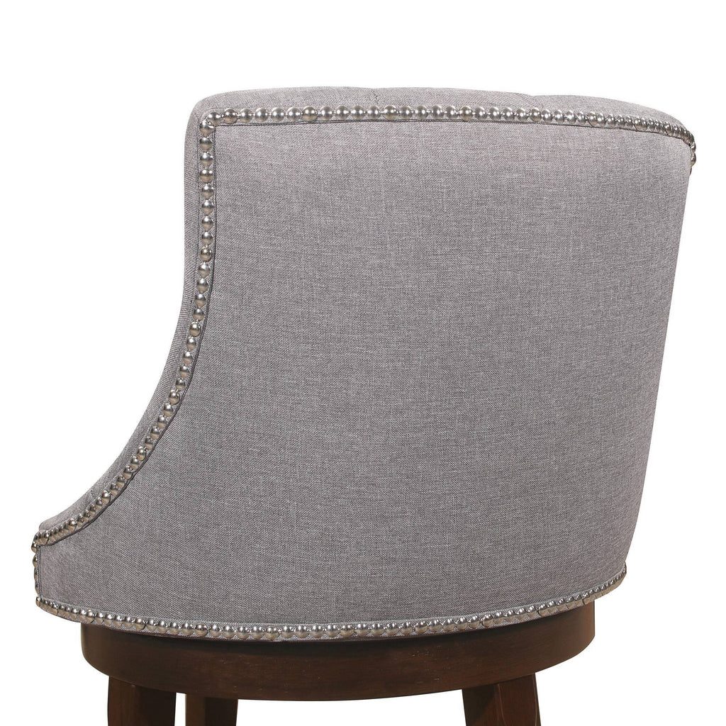 Gray Fabric Swivel Counter Height Stool D316