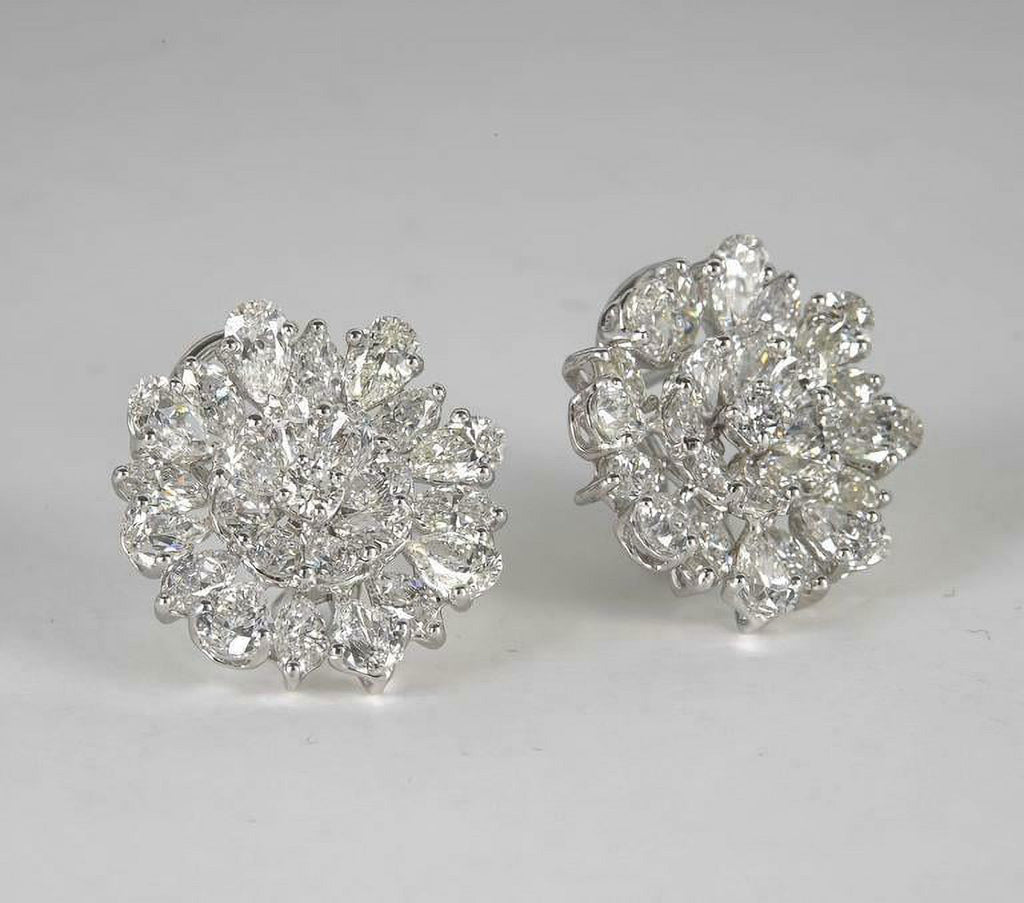 Platinum Button Earrings X420