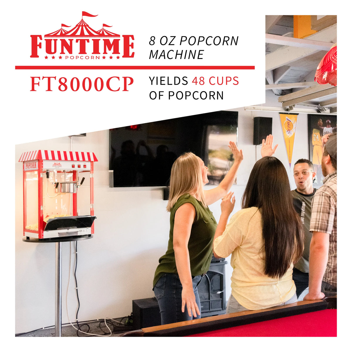 8oz Commercial Popcorn Machine Y2668