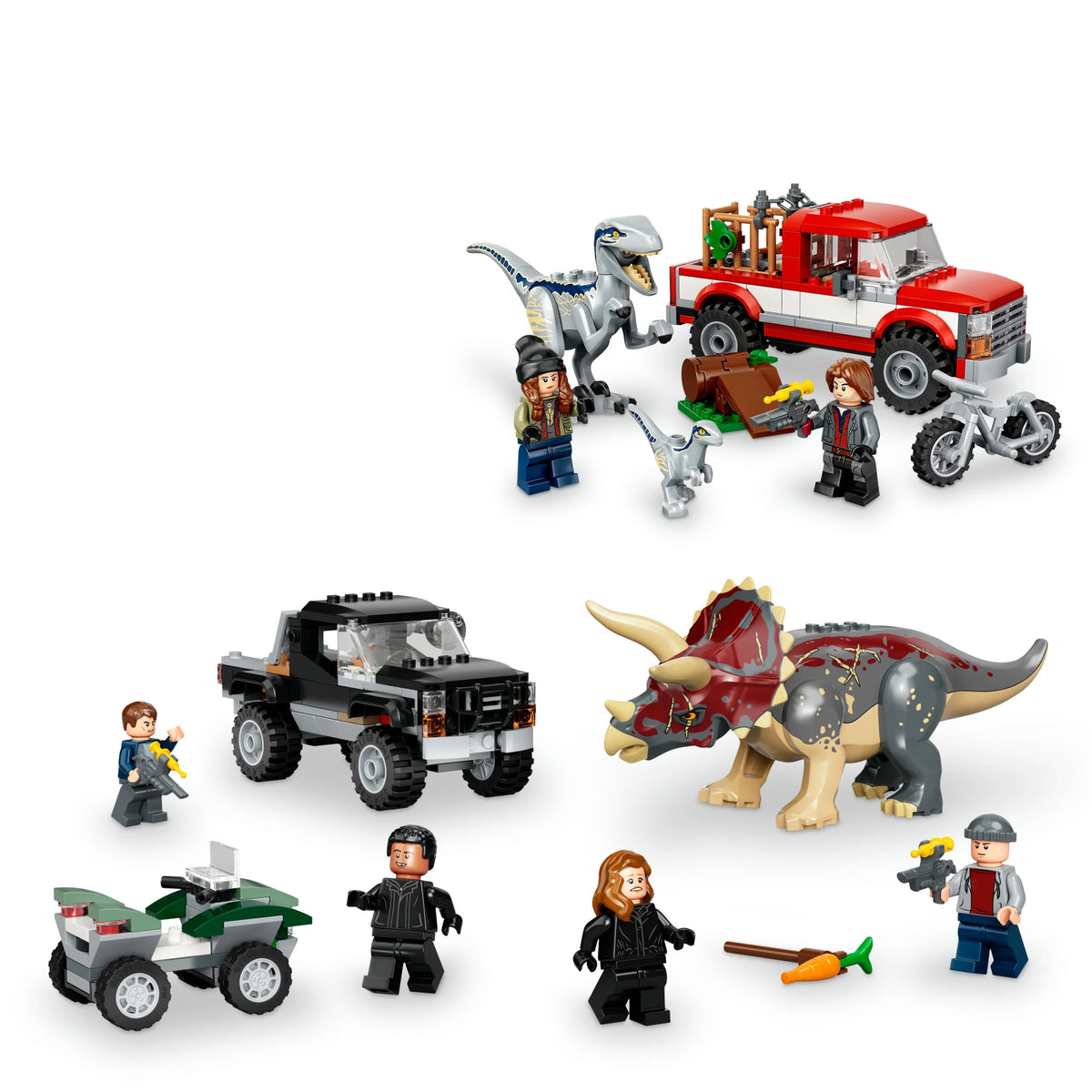 LEGO Jurassic World Dino Combo Pack 66774 Toy Value Pack, 2 in 1 Triceratops and Velociraptor Gift Set, Jurassic World Toy with Dinosaur and Truck Toys, Christmas Gift for Kids Ages 7 and Up E581808