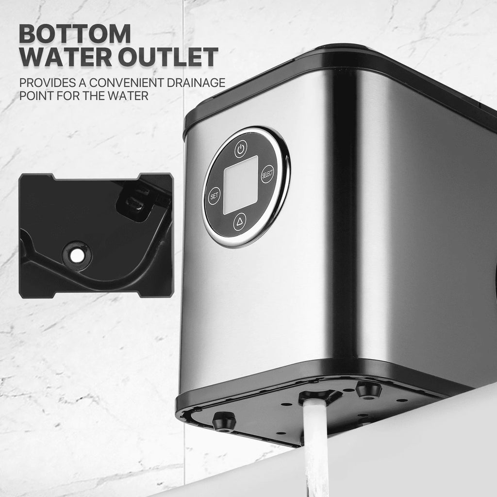 Countertop Portable Ice Maker Machine with Ice Scoop and Basket, Black R728