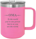 Pink Stainless Steel Engraved Travel Coffee Mug with Slider Lid E906922