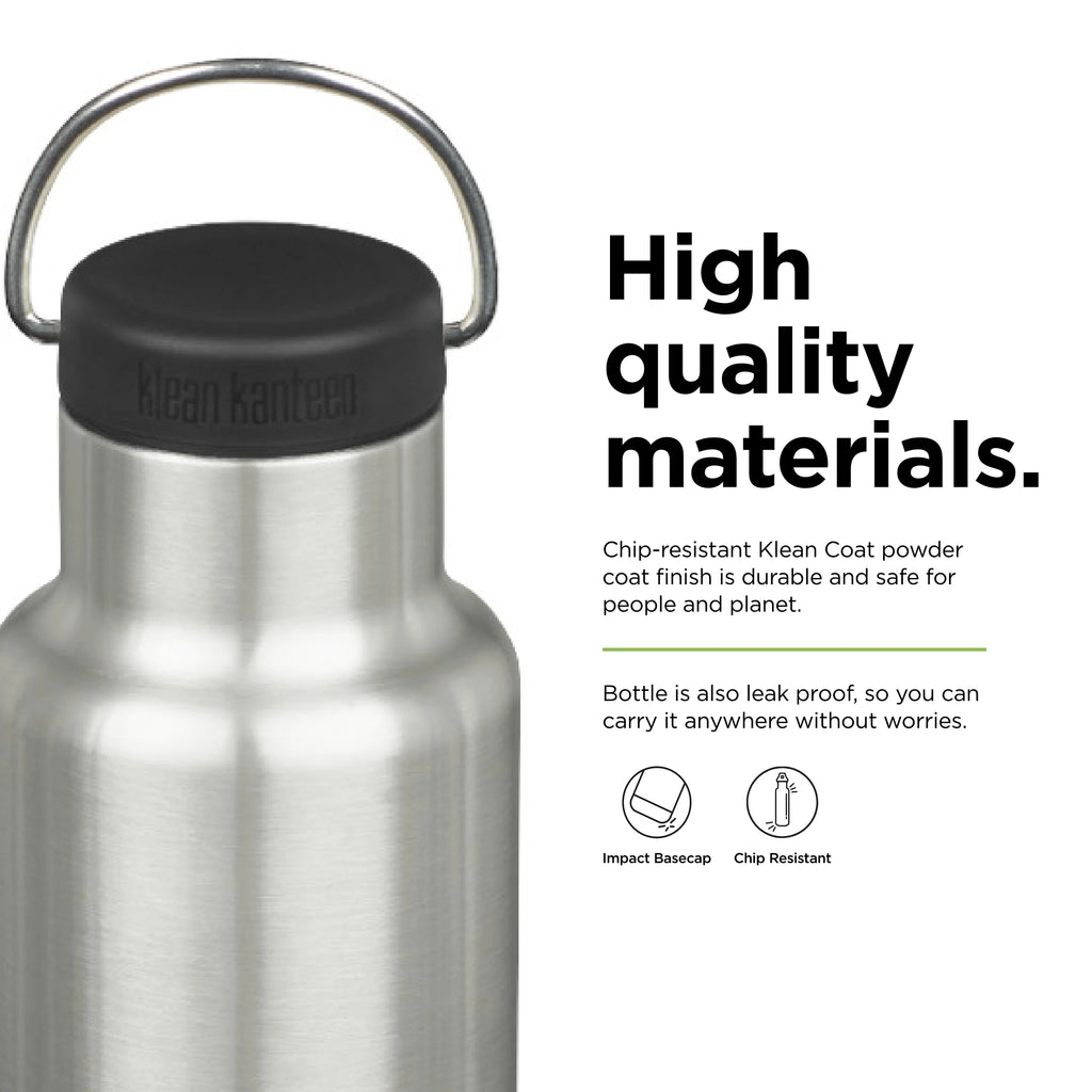 20 Oz Brushed Stainless Insulated Water Bottle O6581