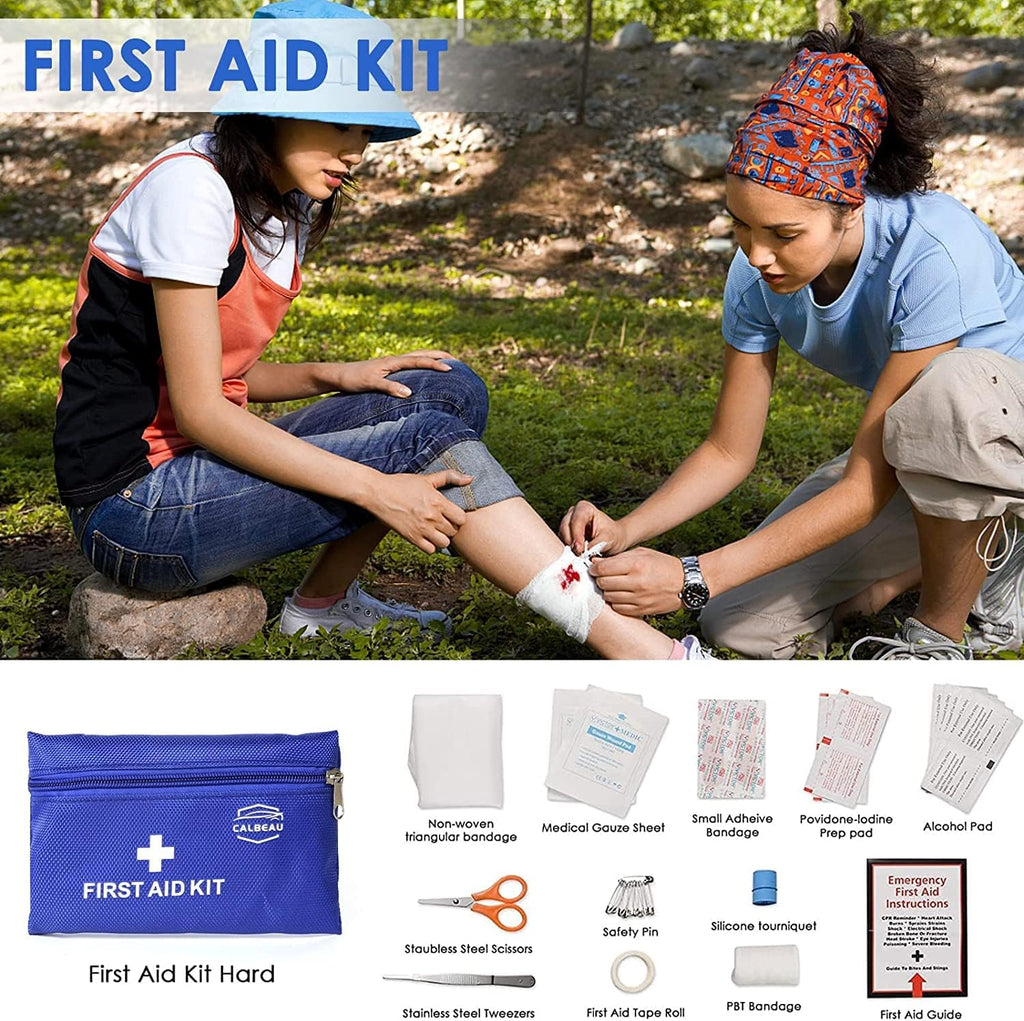 Car Emergency Kit with Air Compressor, Jumper Cable, Tow Strap, Safety Hammer, First Aid Kit G509