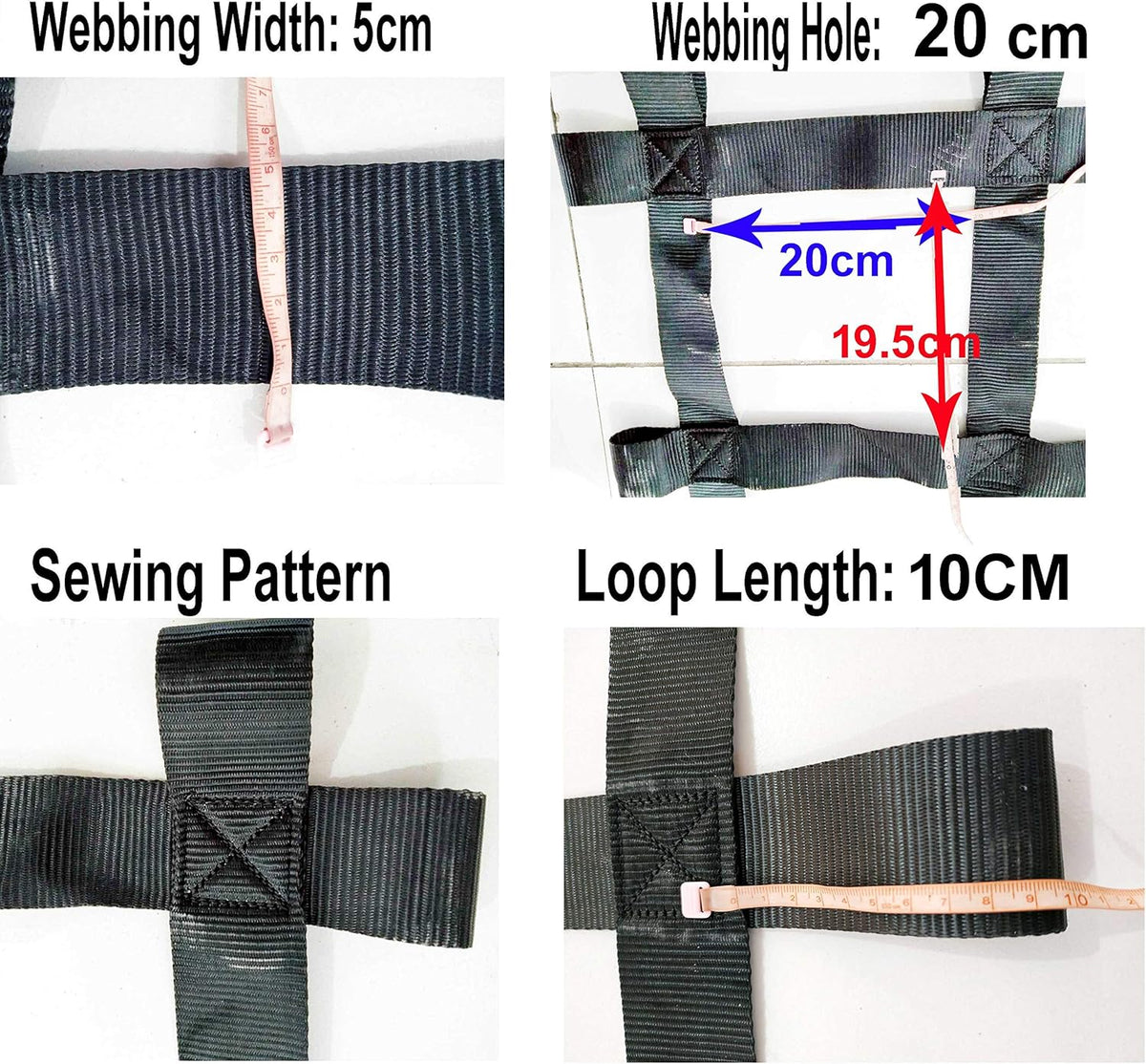 Climbing Cargo Net Black 12 ft x 4 ft G8941