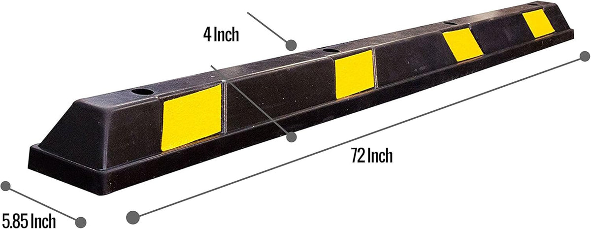 72 Inch Heavy Duty Rubber Parking Curb I5067
