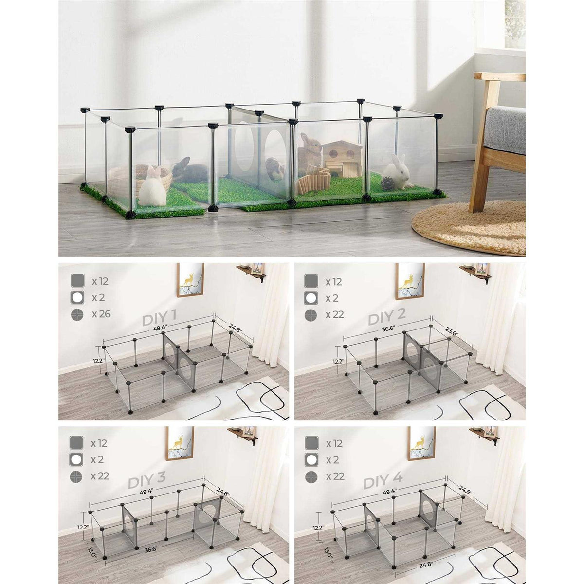Pet Playpen Small Animal Indoor Exercise Fence C258460