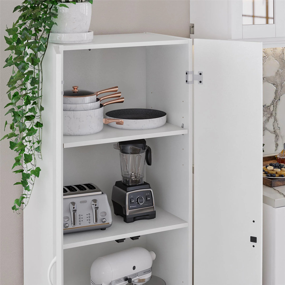 White 2 Door Storage Cabinet C388908