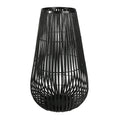 Black Metal Frame Lantern with Weaving P991299