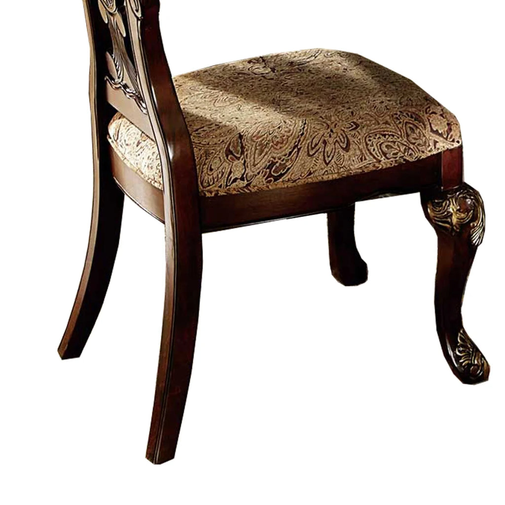 Wood Fabric Side Chair Set of 2 T6169