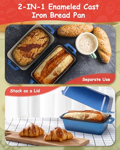 Cast Iron Loaf Pan with Lid 2 Piece Set O618