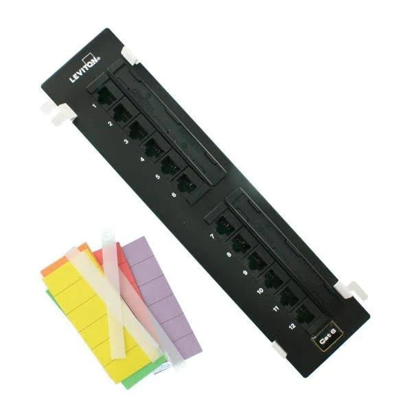 12 Ports CAT 6 Black Patch Panel K629