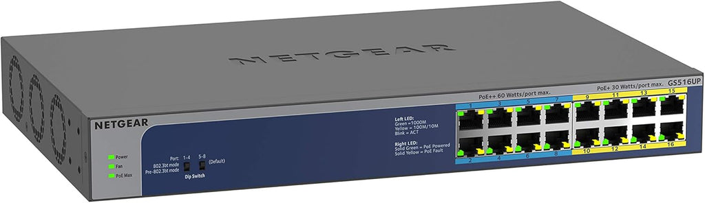 16-Port Gigabit Ethernet Unmanaged PoE Switch with 16 x PoE+ @ 183W K20592