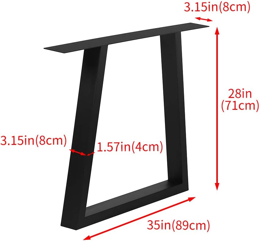 Black Cast Iron Table Legs 2 PCS B76343