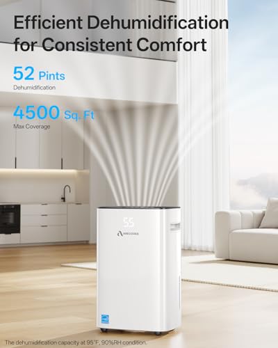52 Pints Dehumidifier with Drain Hose G190