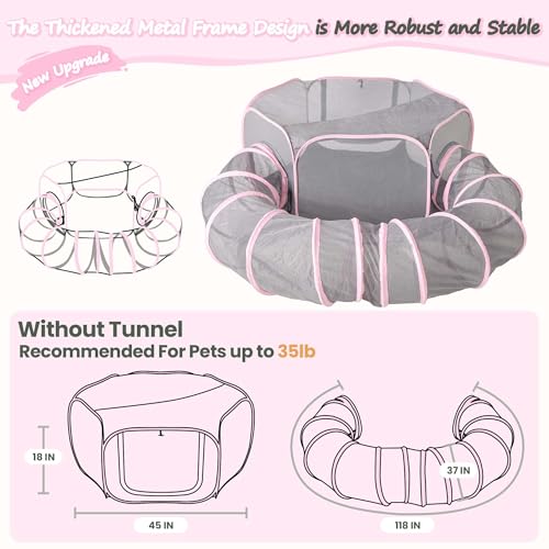 Pink Outdoor Cat Enclosure with Bag P348