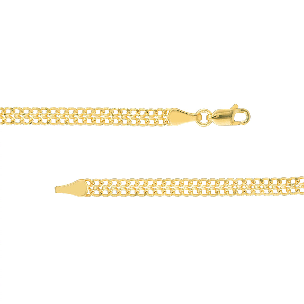 14K Yellow Gold Diamond Cut Chain Necklace S89046