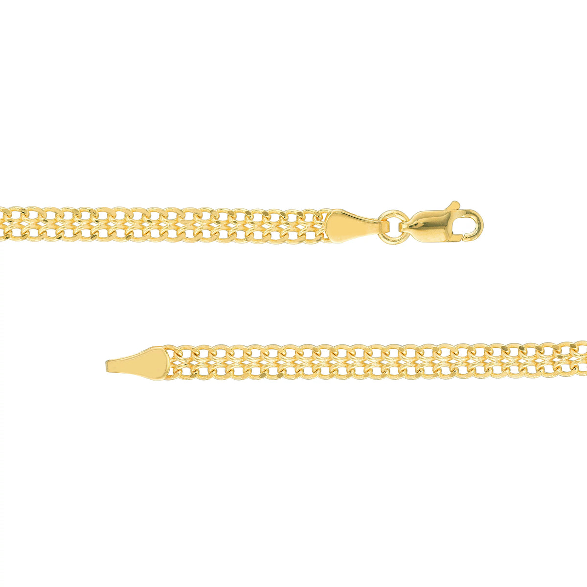 14K Yellow Gold Diamond Cut Chain Necklace S89046