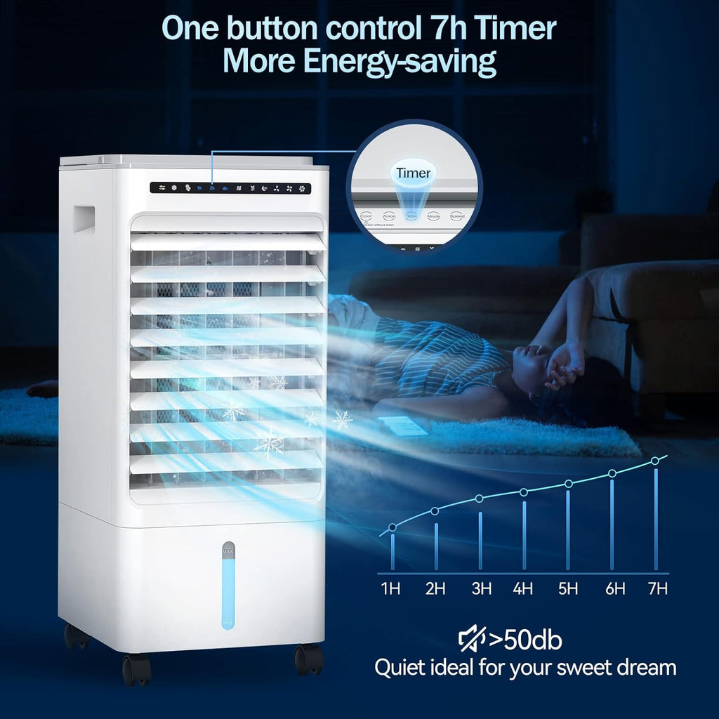 Portable Air Conditioner Fan, 5L Evaporative Air Cooler with Remote Control S321