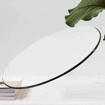 Oval Tempered Glass Table Top 1/4" Thick Beveled Edge J9355