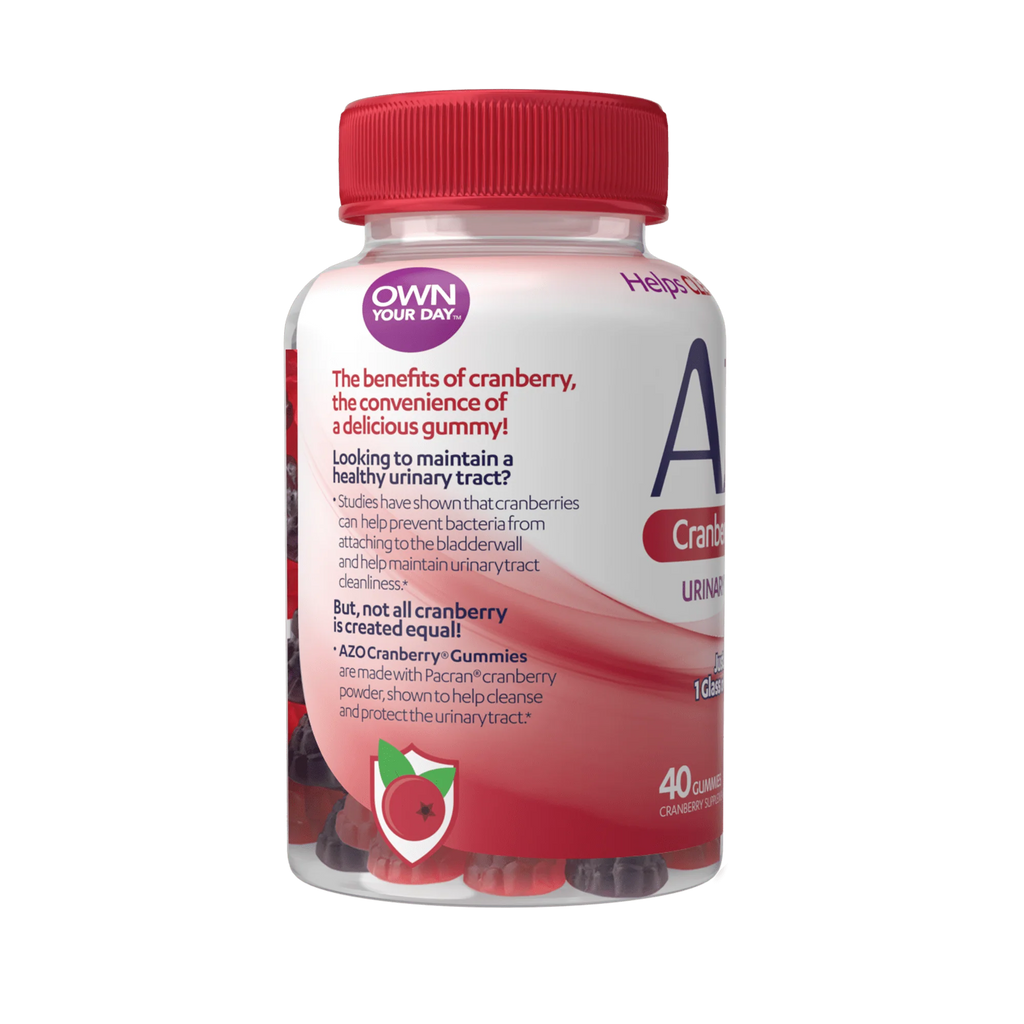 Cranberry Urinary Tract Health Gummies Dietary Supplement, Mixed Berry, 40 Gummies F431