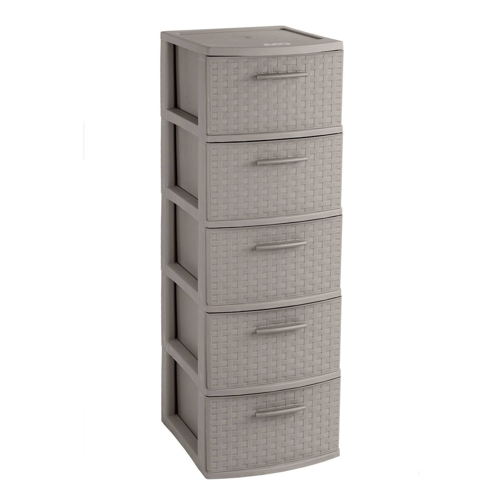 5-Drawer Storage Cabinet Taupe K396