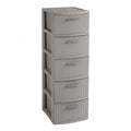 5-Drawer Storage Cabinet Taupe K396