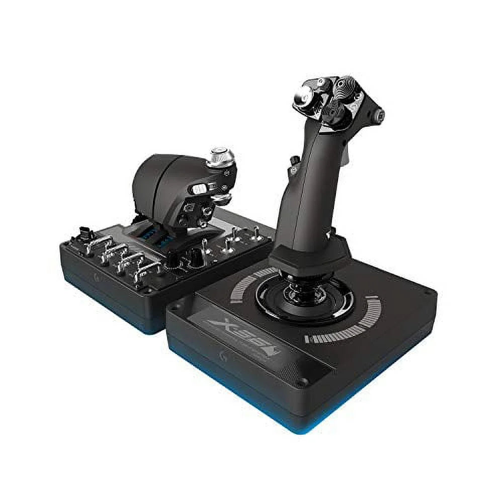 Black Throttle and Joystick Flight Simulator Game Controller B6263