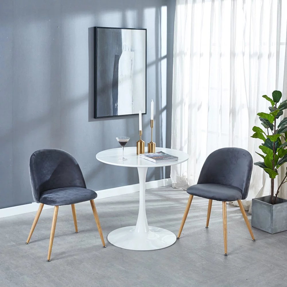 Round Pedestal Dining Table White S169