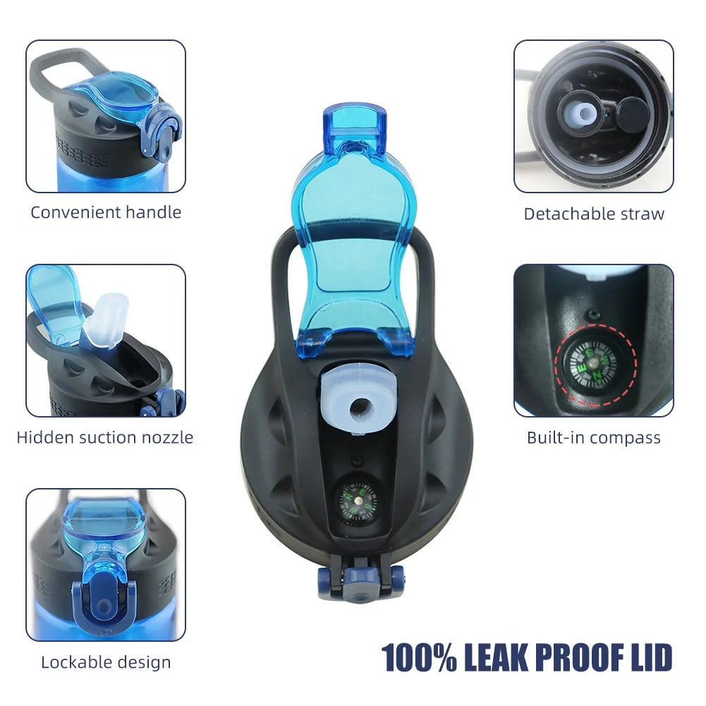 Blue Tritan Water Filter Bottle with Lockable Lid Z7257