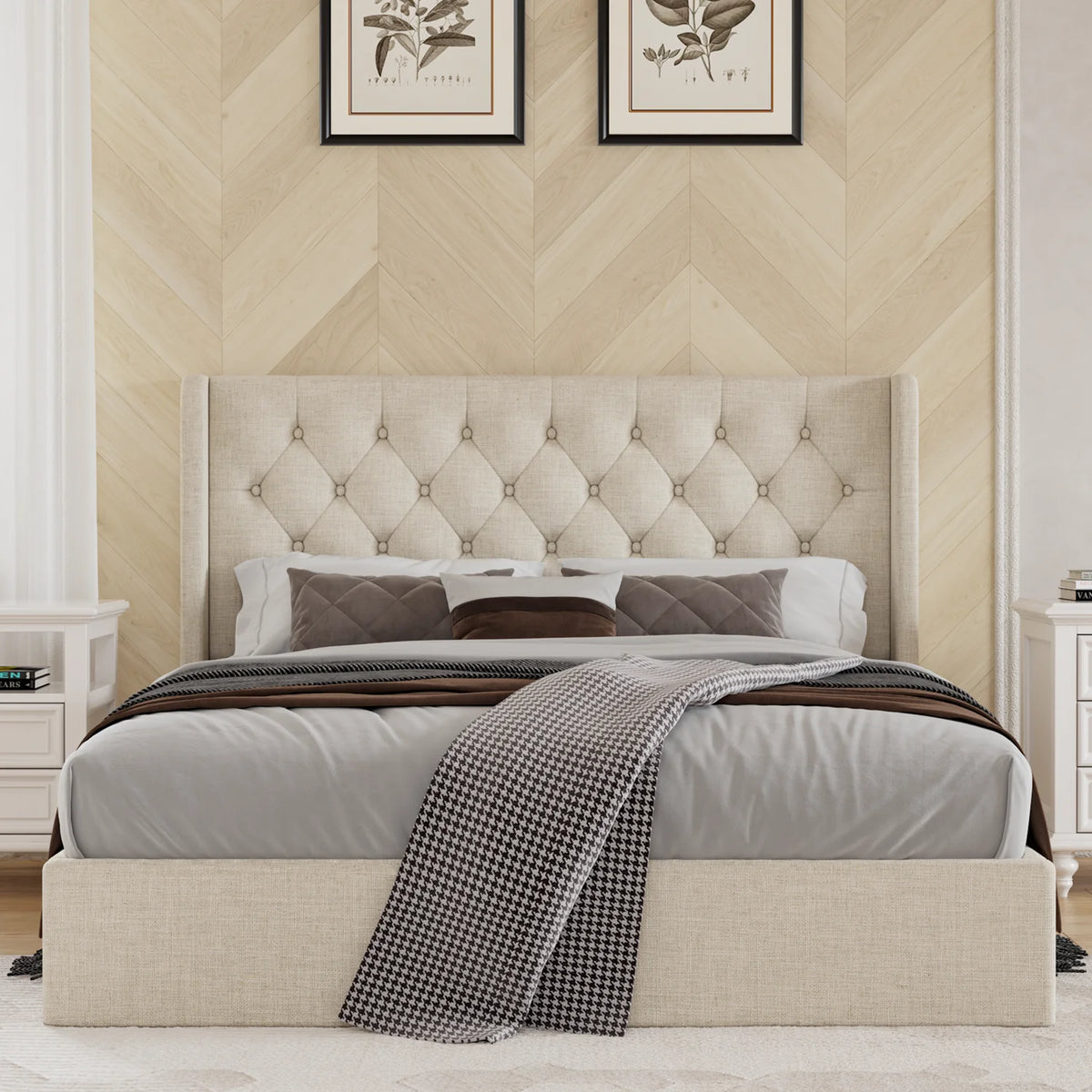 Queen Size Lift Up Storage Bed Frame G981