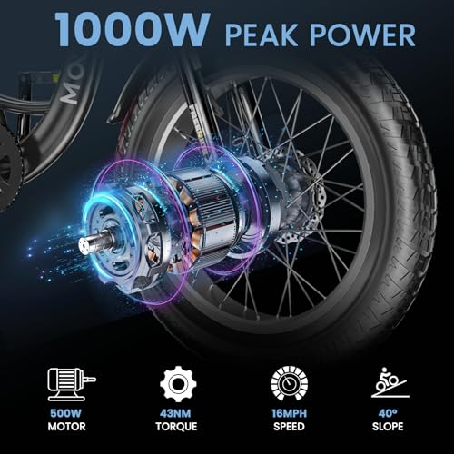 Electric Tricycle, 20" x 4" Fat Tire, 48V 500W, 7 Speed, Aluminum Frame P14047