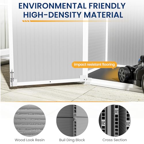 41 Cu Ft Outdoor Resin Storage Shed with Floor O254620