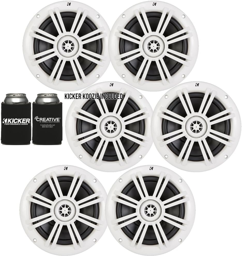 6.5" Marine Speakers (3 Pair) White OEM Replacement Speakers U218248