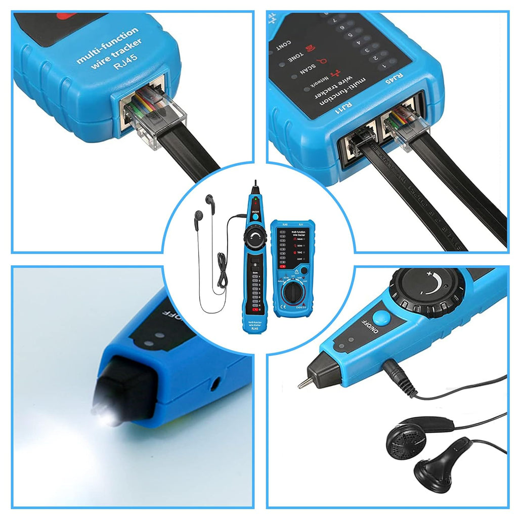 RJ11 RJ45 Cable Tester Toner Ethernet LAN Tester, Pack of 2 P4786