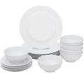 White 18 Pc Dinnerware Set for 6 R936