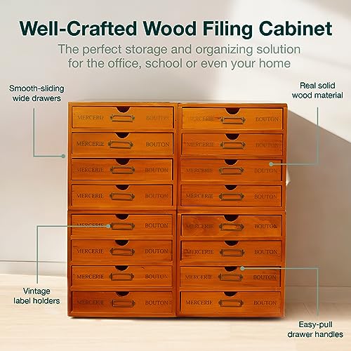 16 Drawer Wooden Storage Box V12428