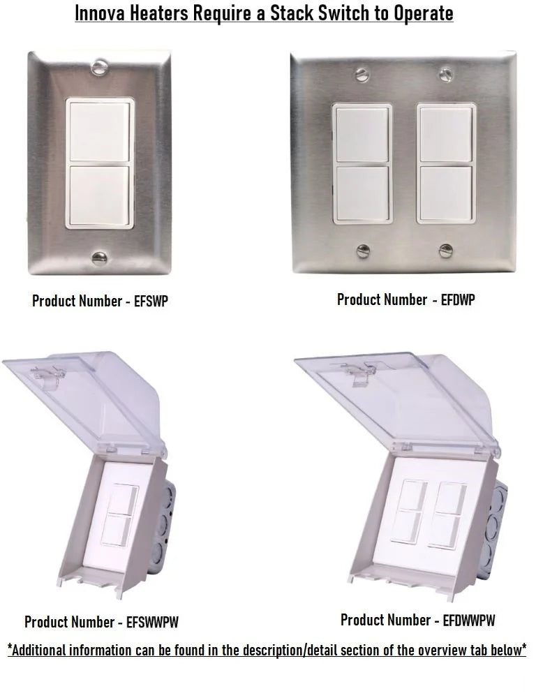 White Finish Outdoor Wall Mount Electric Heater P6847