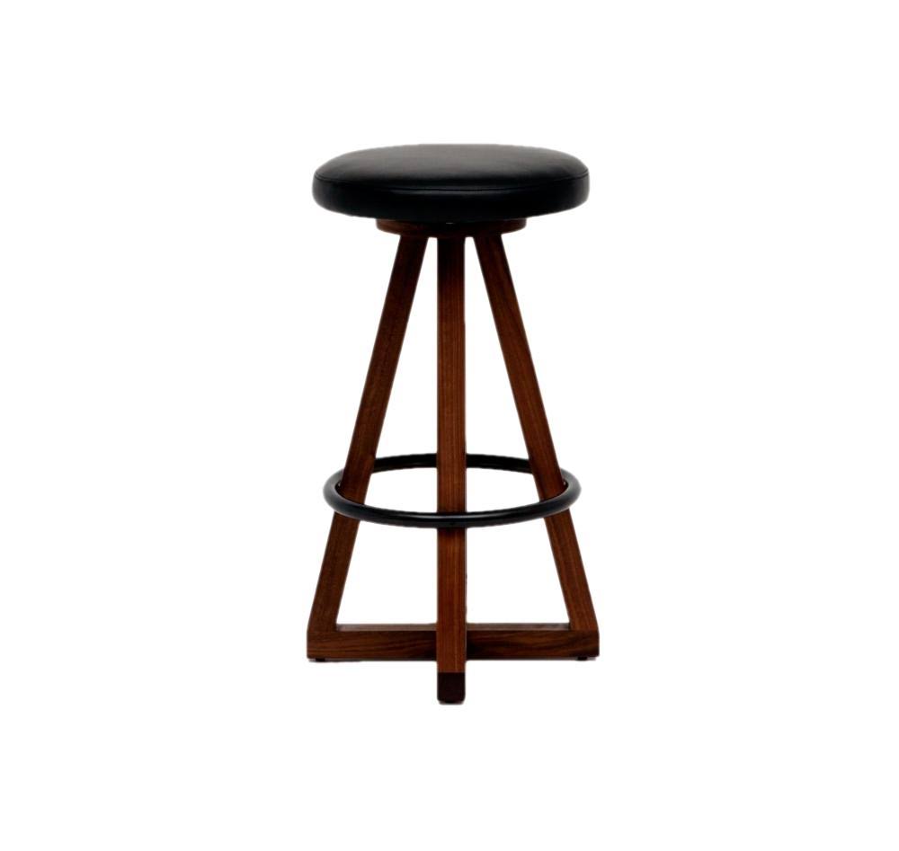 Bleached White Oak Stool B413