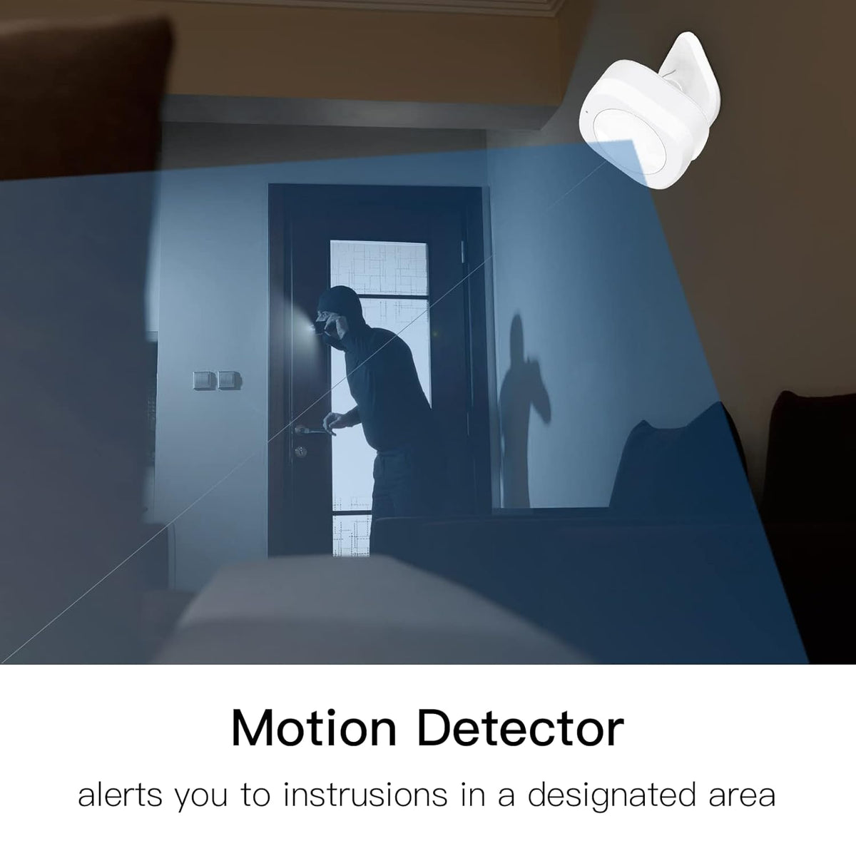 Wireless Home Security System 4 Pieces Kit with Indoor Camera and Motion Detector U43582