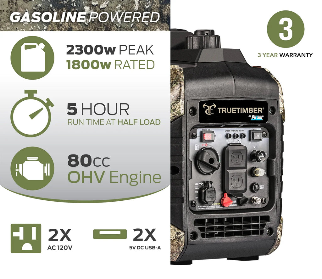 2300-Watt Super Quiet Gasoline Powered Inverter Generator D277