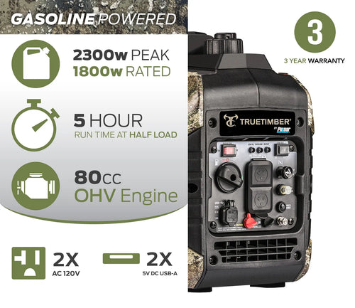 2300-Watt Super Quiet Gasoline Powered Inverter Generator D277