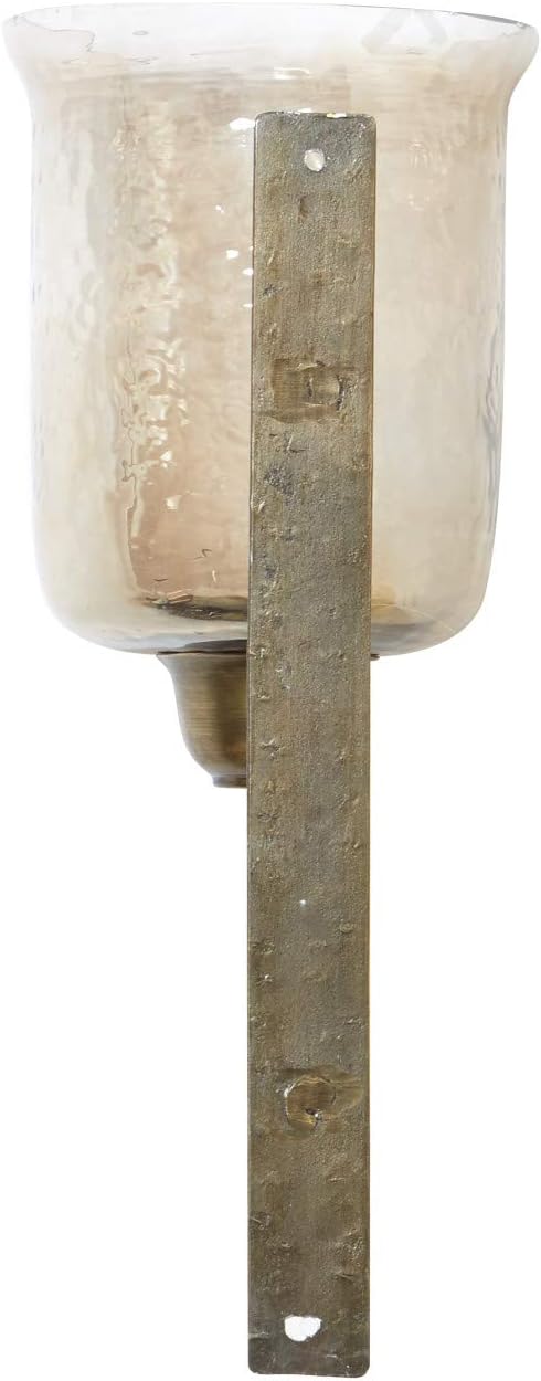 Metal Glass Candle Sconce C346