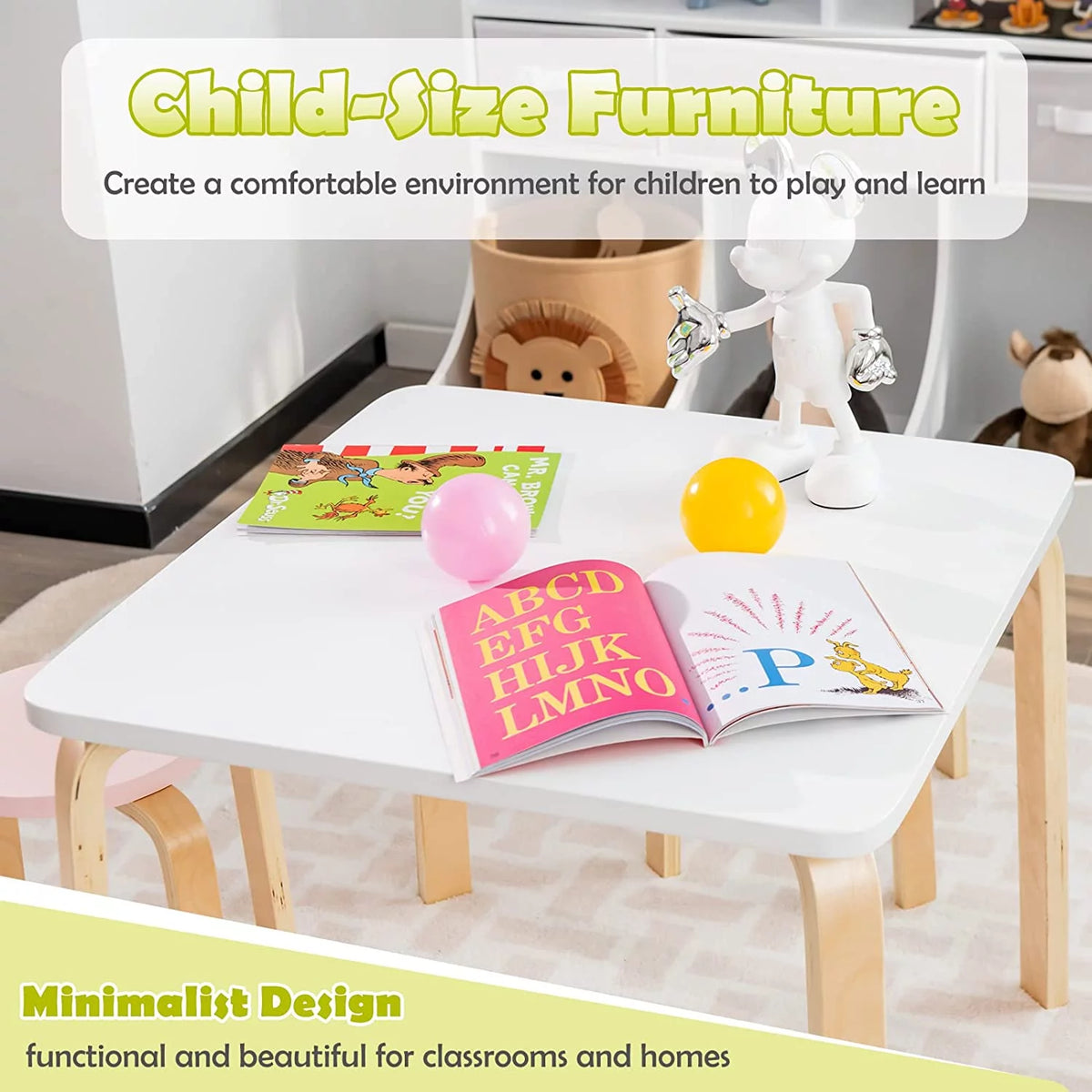 Kids Wooden Table and Stool Set, 5-Piece A1509