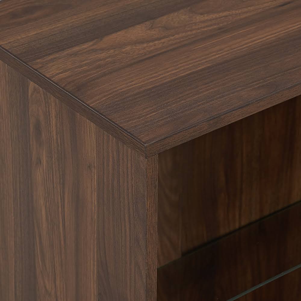 4-Shelf Metal and Tempered Glass Bookcase U49130