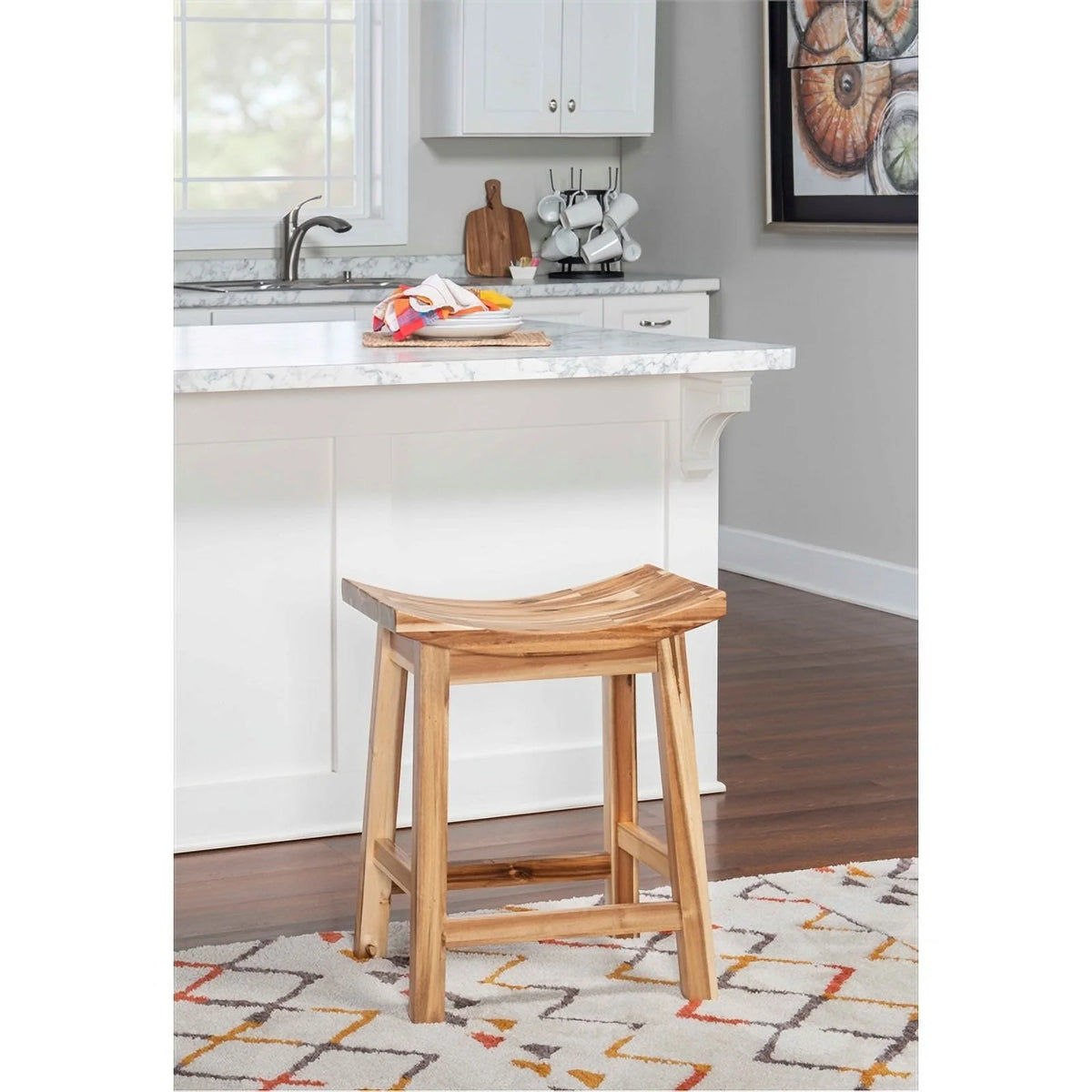 24" Wood Counter Stool U70258