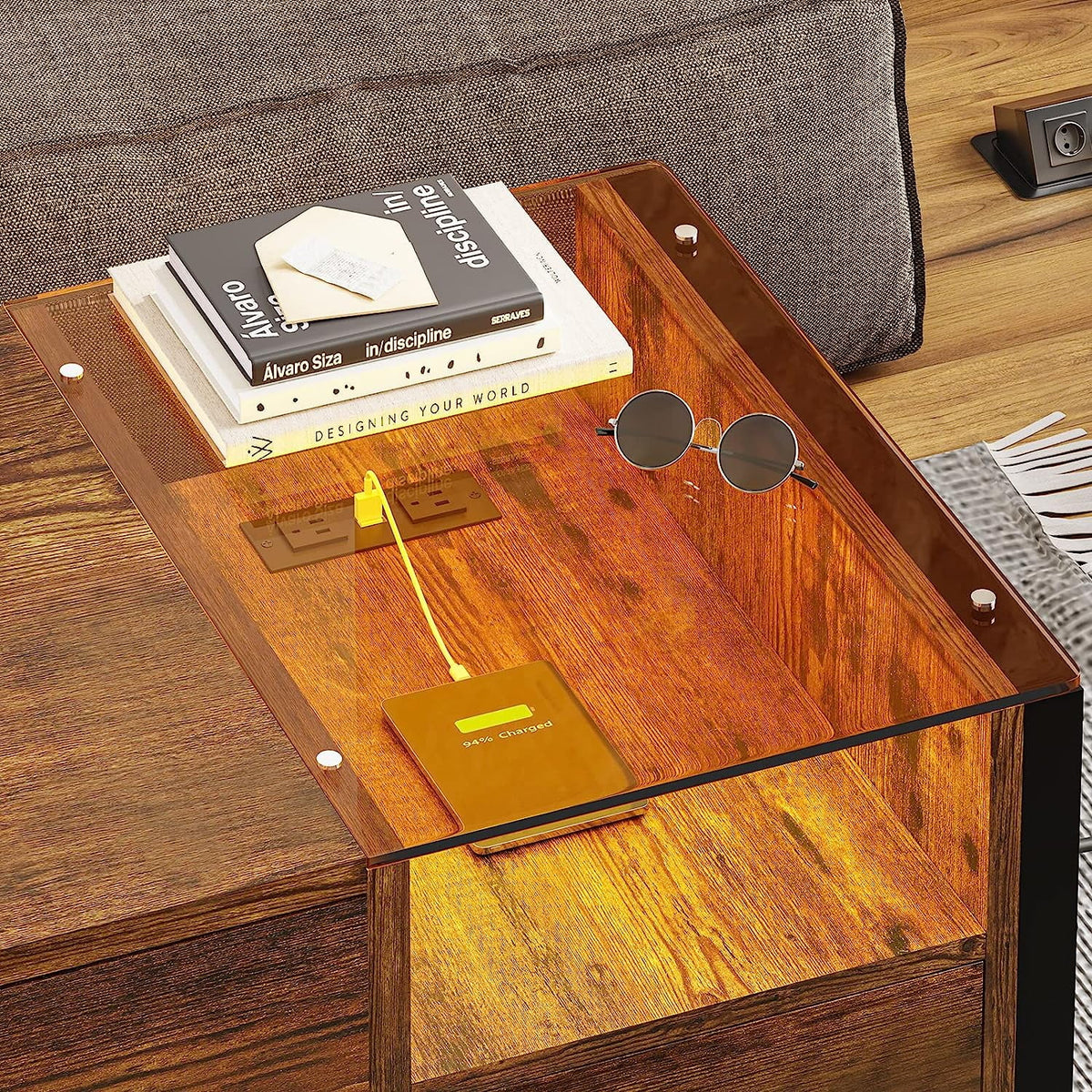 Lift Top Coffee Table with 2 Storage Drawers C898217
